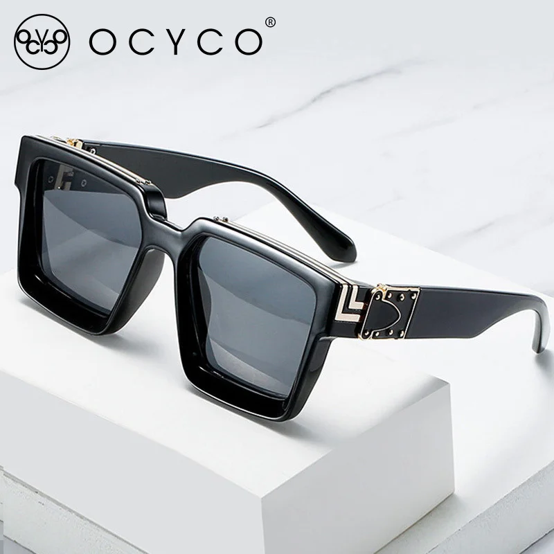 

Fashion Brand Designer Square Sunglasses For Women Men Luxury Top Quality Vintage Clear Frame Sun Glasses Ins Trending UV400