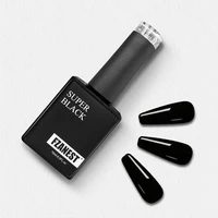 FZANEST Super Black Gel Nail Polish High Pigment Nail Gel Polish Lacquer Soak off UV LED Gel Pure Black White Color Nail Art 2