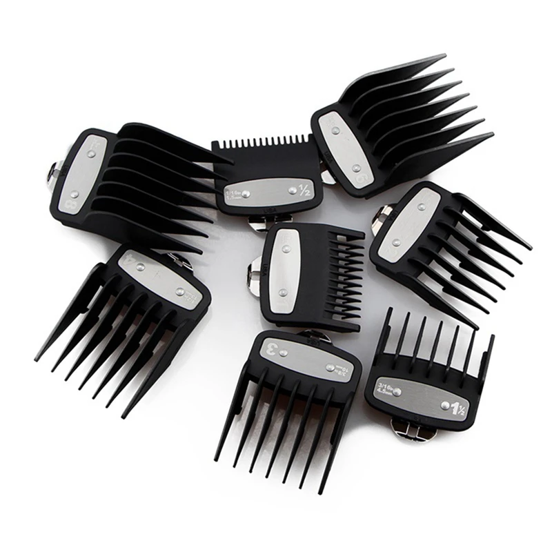 

For Wahl Hair Clipper Guide Comb Cutting Limit Combs 8Pcs Set Standard Guards Attach Parts Electric Clippers Accessories