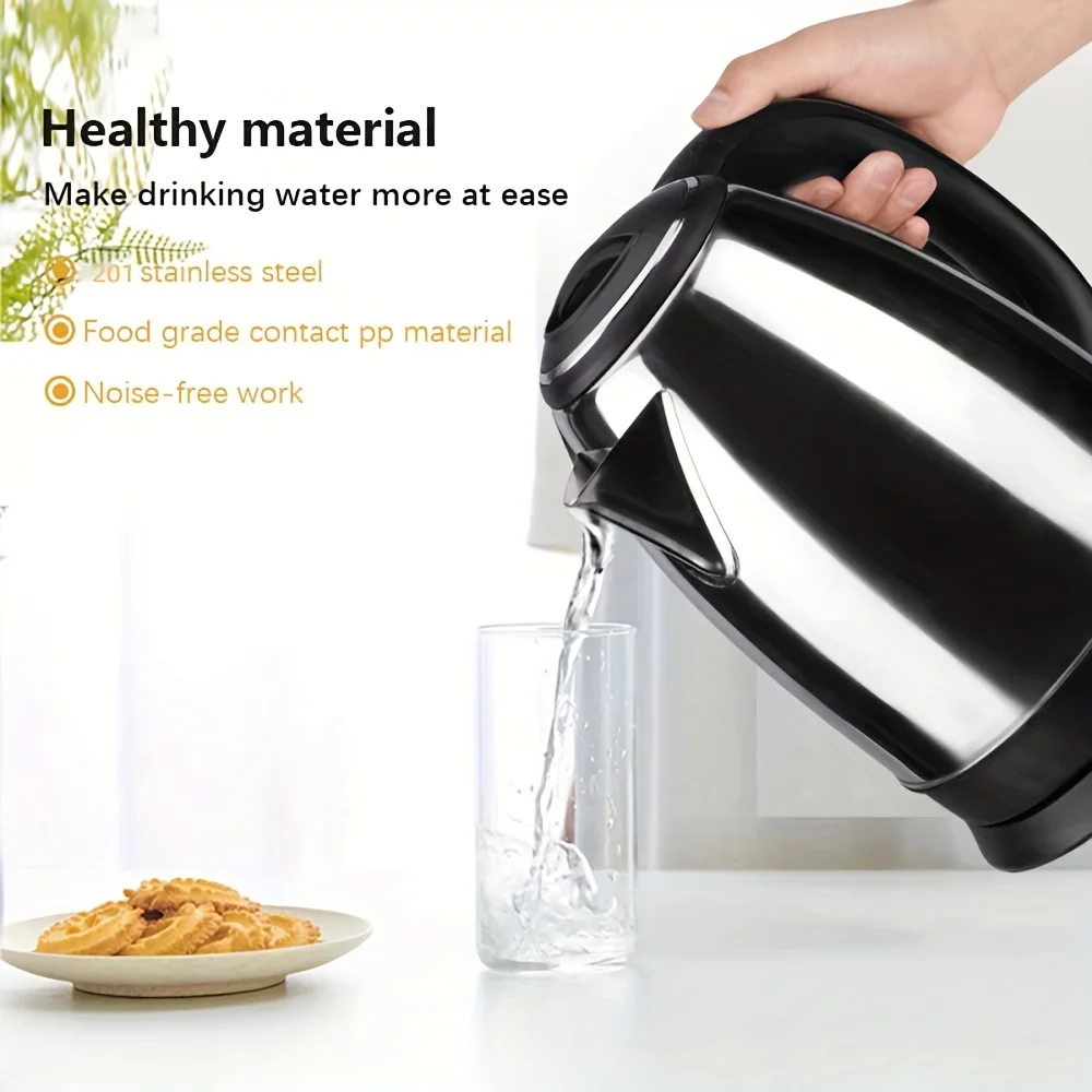 US Plug 1500W 1.8L Household Electric Kettle Kitchen Kettle,Scalding Stainless Steel Kettle,Intelligent Constant Temperature