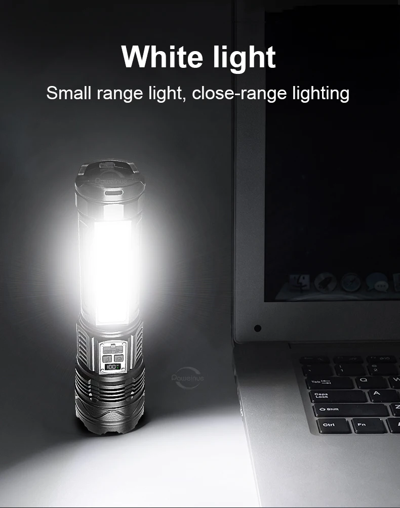 Description Picture 6 of item1000000lumens High Power Led Flashlights Built-in Battery 15000mah Tactical Flashlight Emergency Spotlight Most Powerful Lantern