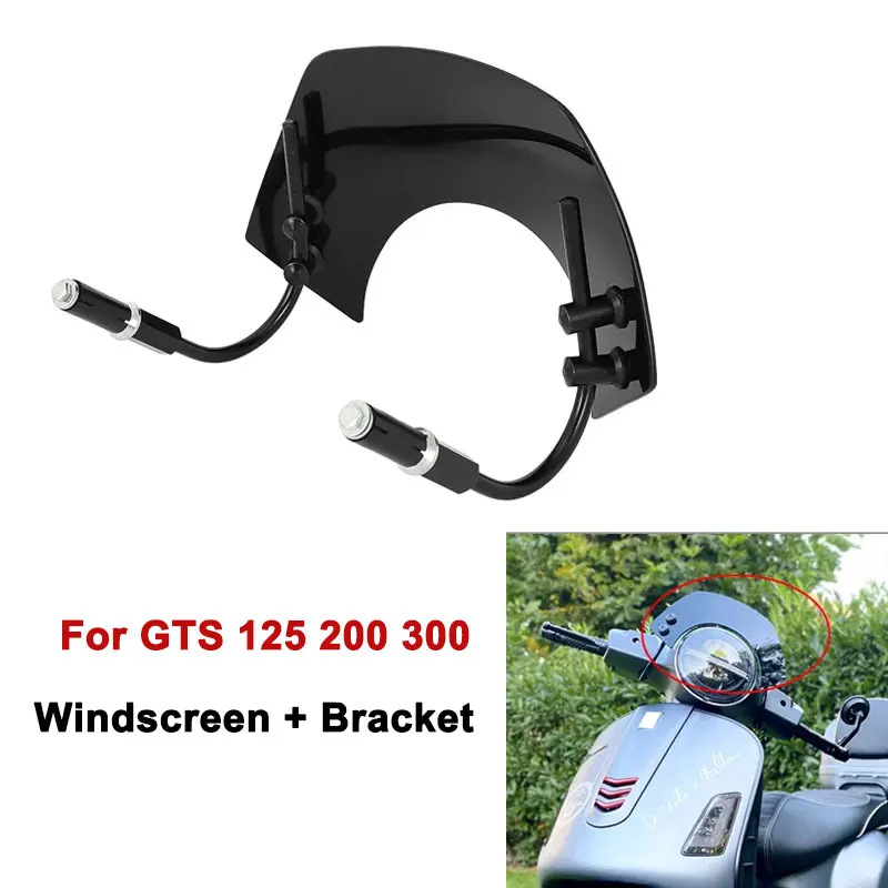 Windscreen Windshield For GTS GTS300 GTV300 GTS125 LX50 LX125 LX150 Scooter Flyscreen Wind Screen Bracket Protector