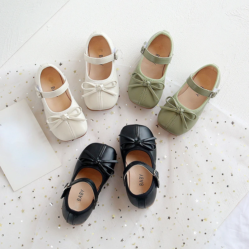 Mary Janes Kid Leather Shoes Spring Cute Princess Soft Sole Girls Shoes