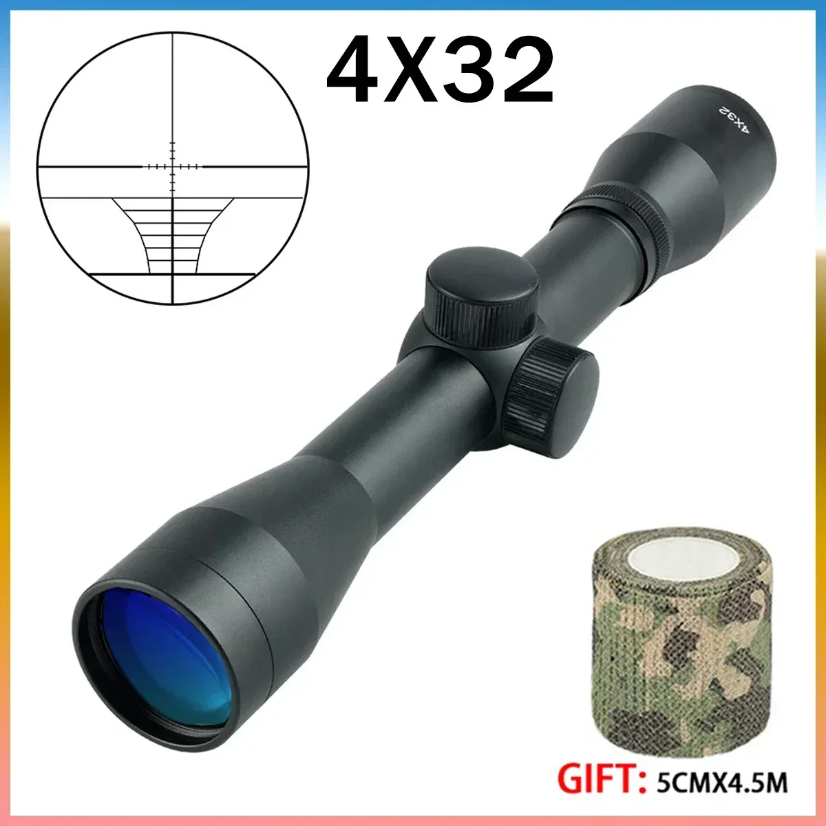 4x32 Optical Hunting Tactica Rifle Scope Crossbow Short RifleScope Telescope Airsoft Scopes 11mm/20mm Rail Mount