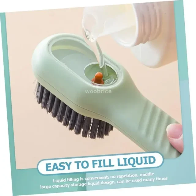 Brosse à chaussures multifonction à poils souples, liquide rempli de chaussures, accessoires de nettoyage de maison, outils de cuisine propres 4
