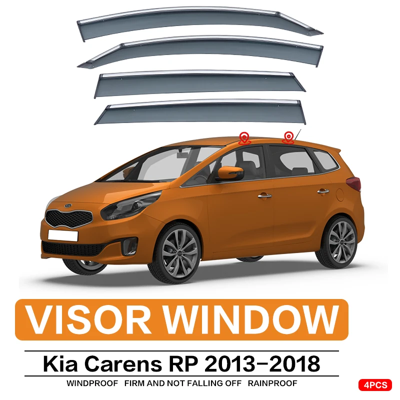 

Window Visor For Kia Carens UN RP 2007-2018 Auto Door Visor Weathershields Window Protectors