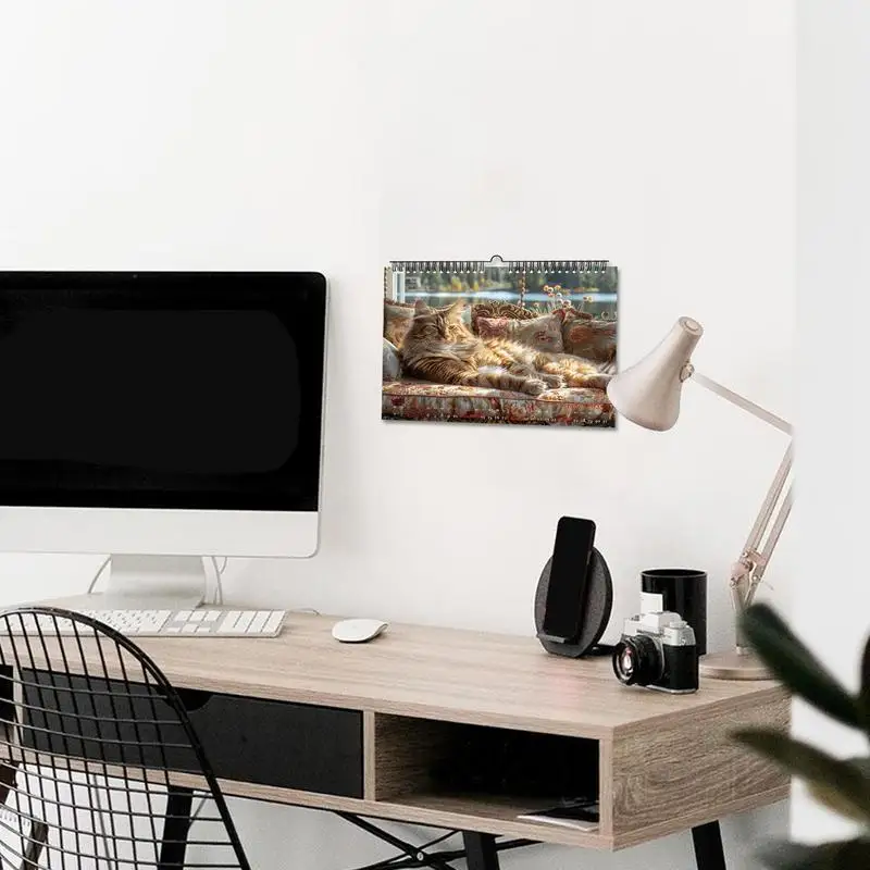 Cat Calendar 2025 Hangings Monthly Wall Calendars Month Planner Wall Calendar Monthly Calendar Planner Family Planner For Kids