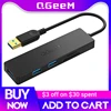 QGeeM USB Hub 3.0 Adapter 0.11m Card Reader USB Splitter for Xiaomi Laptops Macbook Pro USB 3.0 Hub for PC Computer Accessories 1
