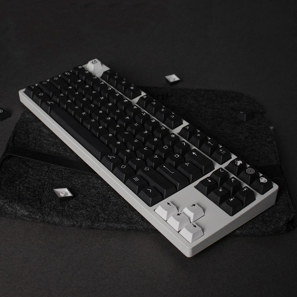 gmk wob katakana chaves pbt keycap cereja perfil inglês personalizado personalidade keycaps para teclado mecânico