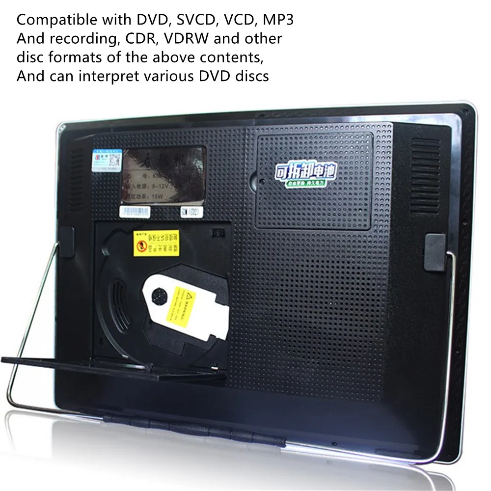 25 Inch Portable DVD VCD Player Speaker HD Video Game Machine MP4 3 Mobile Audio Music Singing With AV TV Port Toughened Screen