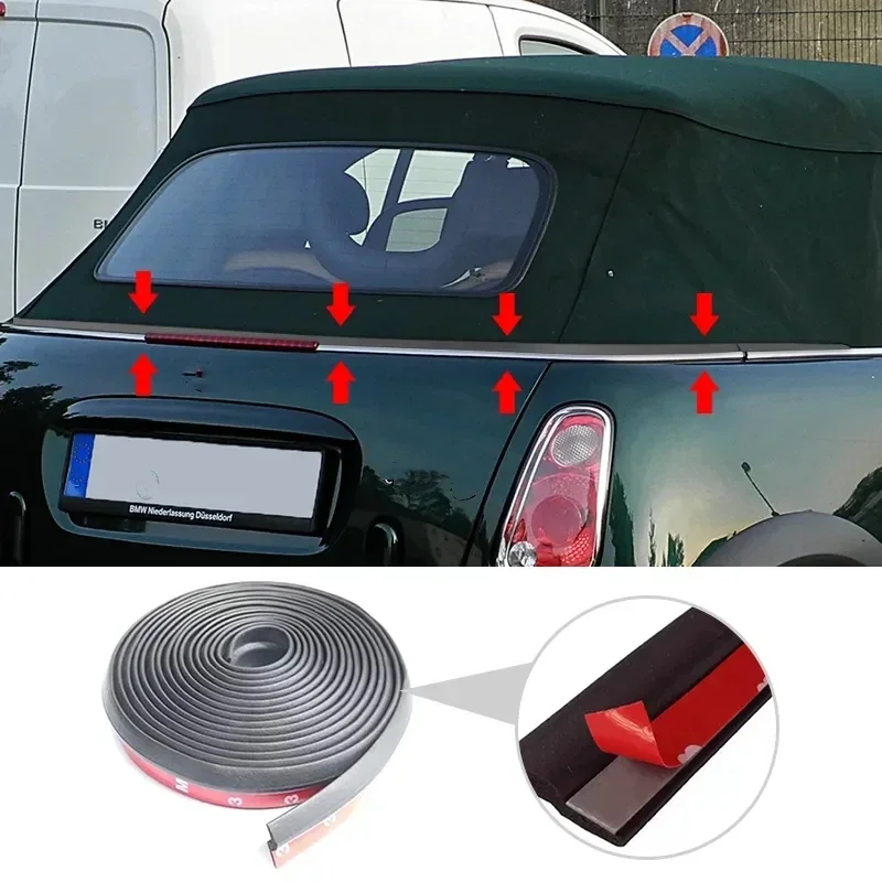 Mini Cooper Replacement Self-adhensive Rubber Seal BMW Mini One Cooper S Convertible Rear Soft Top Roof Weather Seal Repair Kits car roof seal strips
