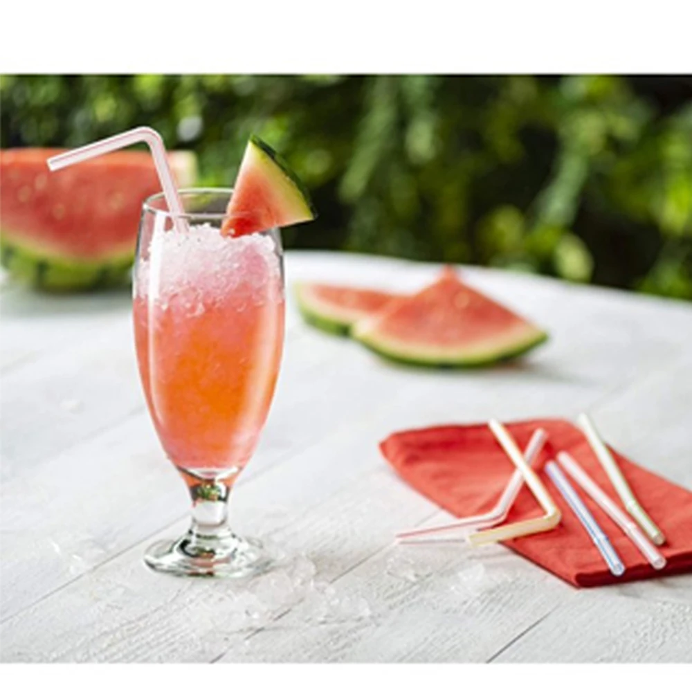 Description Picture 5 of item100/1000/10000Pcs Colorful&Black Drinking Straws Juice Beverage Straw Milk Tea Straws Bar Party Wedding Kitchen Accessory