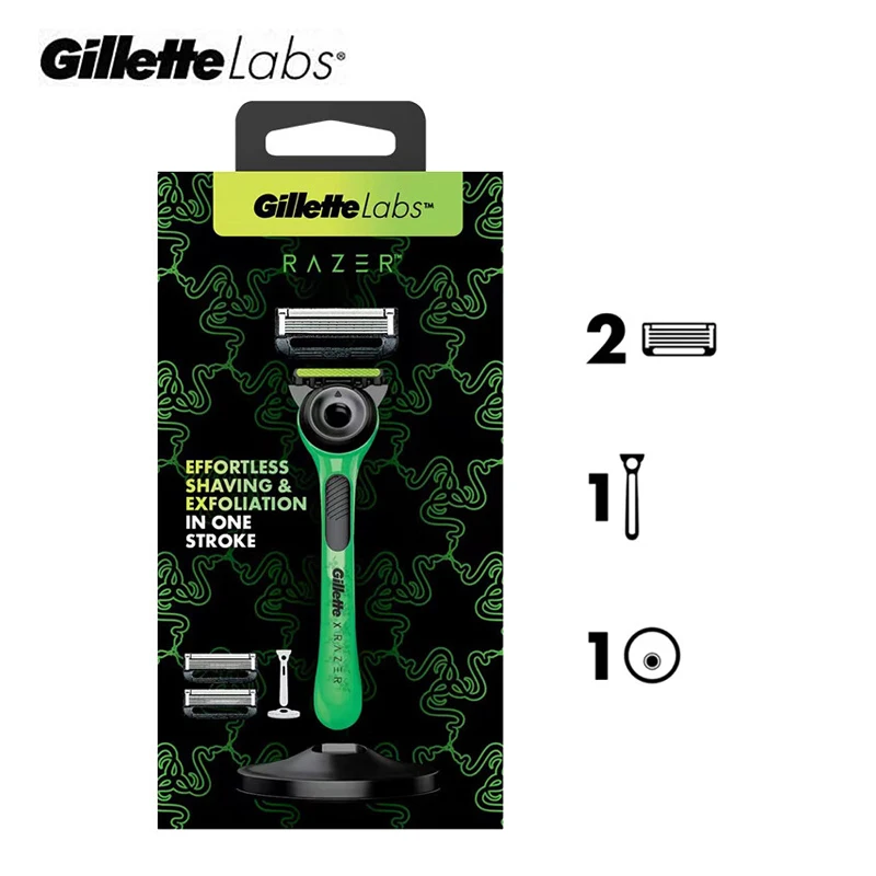 脱毛・除毛 GilletteLabs Razer Limited Edition RAZER + Gillette Labs Exfoliating Bar Razor + 1 Razor Blade