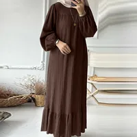 فستان عبايات إسلامية بأكمام طويلة للنساء ، حافة مكشكشة ، عبايات عتيقة ، أحادية اللون ، موضة ، 2022 فستان عبايات إسلامية بأكمام طويلة للنساء ، حافة مكشكشة ، عبايات عتيقة ، أحادية اللون ، موضة ، 2022 3