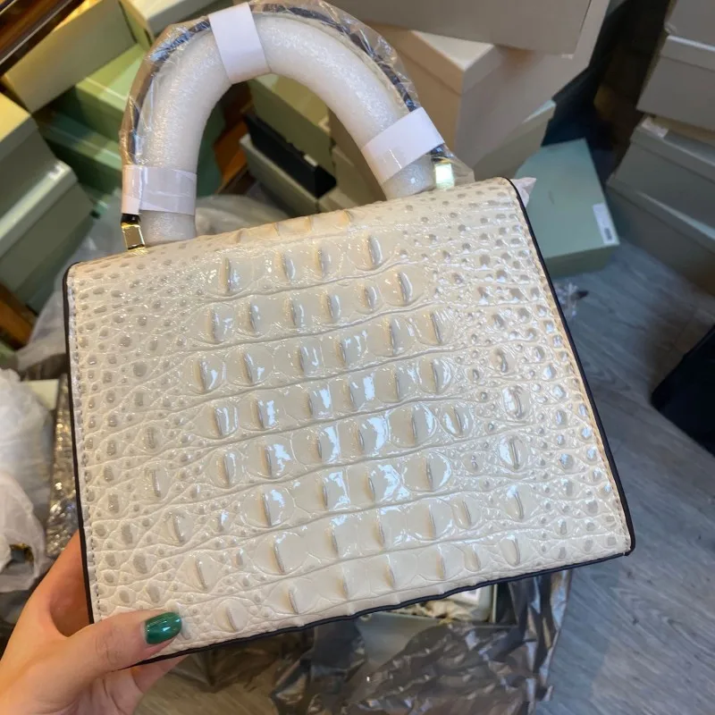 Borsa a mano da donna vintage con patta e risvolto, in pelle crosta, nuova borsa a tracolla di design da donna, a tracolla singola_voghion.com
