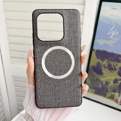 Luxury Fabric Magnetic Slim Shockproof Case Cover - Motorola Edge 70 Ultra (GRAY)