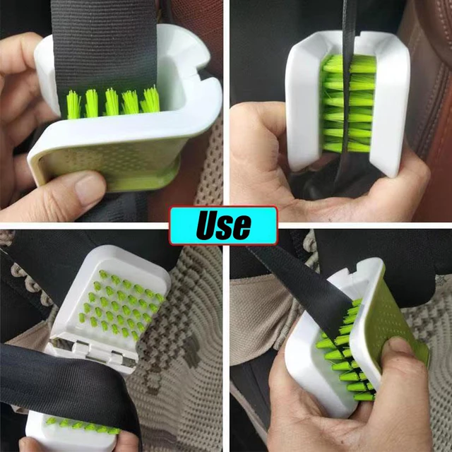 Car Seat Belt Cleaning Brush Automotive Safe Belt Washing Tool Double Sided U Car Interior Openable Cleaning Brush Accessories 1