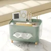 1pc, Multifunctional Desk Organizer, Tissue Boxes, Remote Control And Miscellaneous Storage Box, Car Desktop Tissue Holder 6