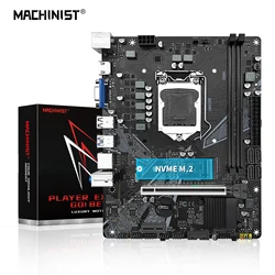 MACHINIS H511 Motherboard LGA 1200 Support Intel Core i3/i5/i7/i9 10th/11th CPU Processor DDR4 RAM Desktop Memory VGA HDMI M-ATX