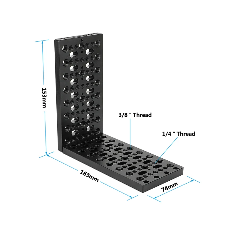 Camvate-câmera l Bracket Cheese Plate Thread Holes e Arri Posicionamento Buracos para Dslr Câmera Tripé Head 14 20 3816 - Image 6