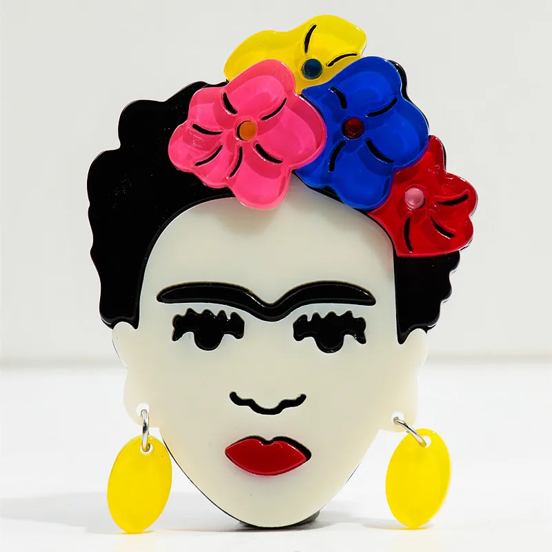 

Женская Винтажная брошь знаменитости, акриловая брошь с цветами, брошь-значок в виде красивой девушки, Ювелирное Украшение, аксессуар для одежды