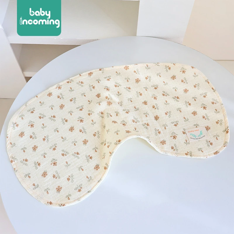 Childrens Drool Towel Six Layer Cotton Gauze Baby Burp Cloths Soft Absorbent Baby Spit Towel Newborn Shoulder Pad