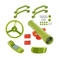 Pirate Ship Parts Safety Handle Bars Heavy Duty Playground Steering Wheel Set for Backyard Playhouse Tree House Outdoor Children 2