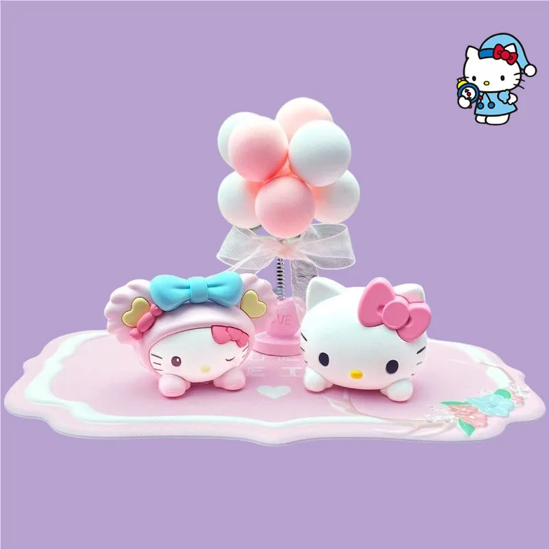 

Sanrio мультфильм аниме Hello Kitty милые Автомобильные украшения нескользящий коврик милые забавные украшения домашние украшения для отправки де...