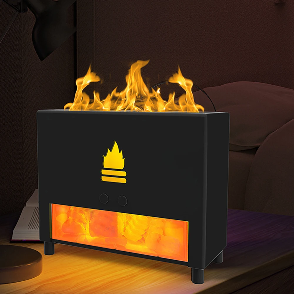 

USB Flame Air Humidifier Aroma Diffuser Essential Oil for Bedroom Home Ultrasonic Simulation Fire Aromatherapy Cool Mist Maker