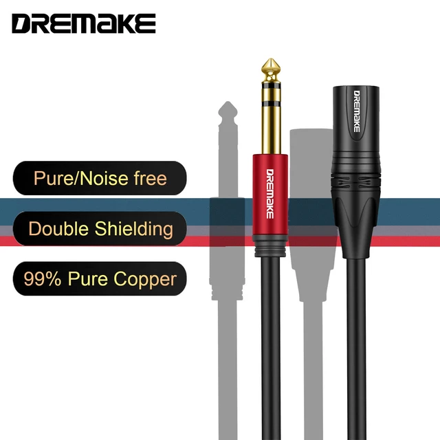 XLR (F) - TRS 6.35mm Jack Pro Cable, 10m