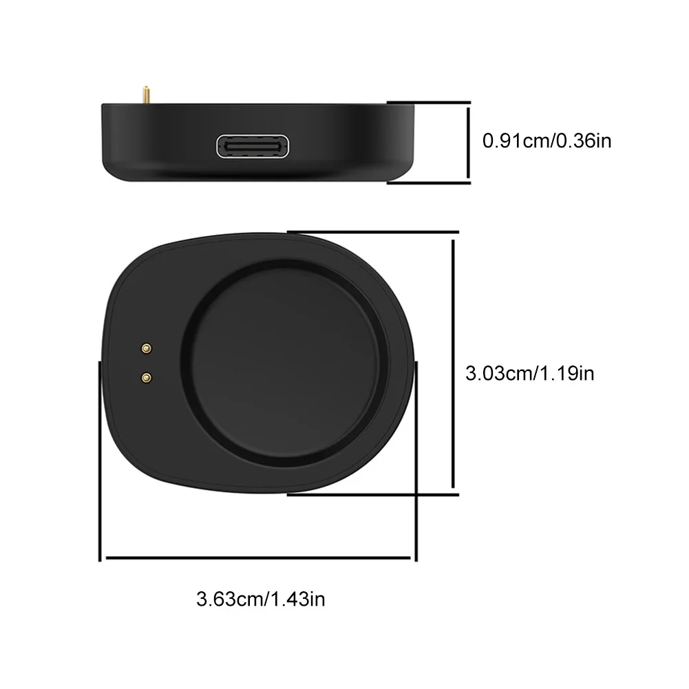 1 PC Charger Adapter Charging Adapter Type C Smartwatch Charger Base Charger Converter for Amazfit Balance A2286/ T-Rex 3 A2322