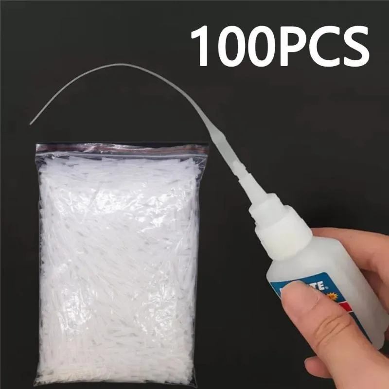 100pcs Super Glue Instant Quick Dry Strong Adhesive Quick Bond Leather Rubber Metal Office