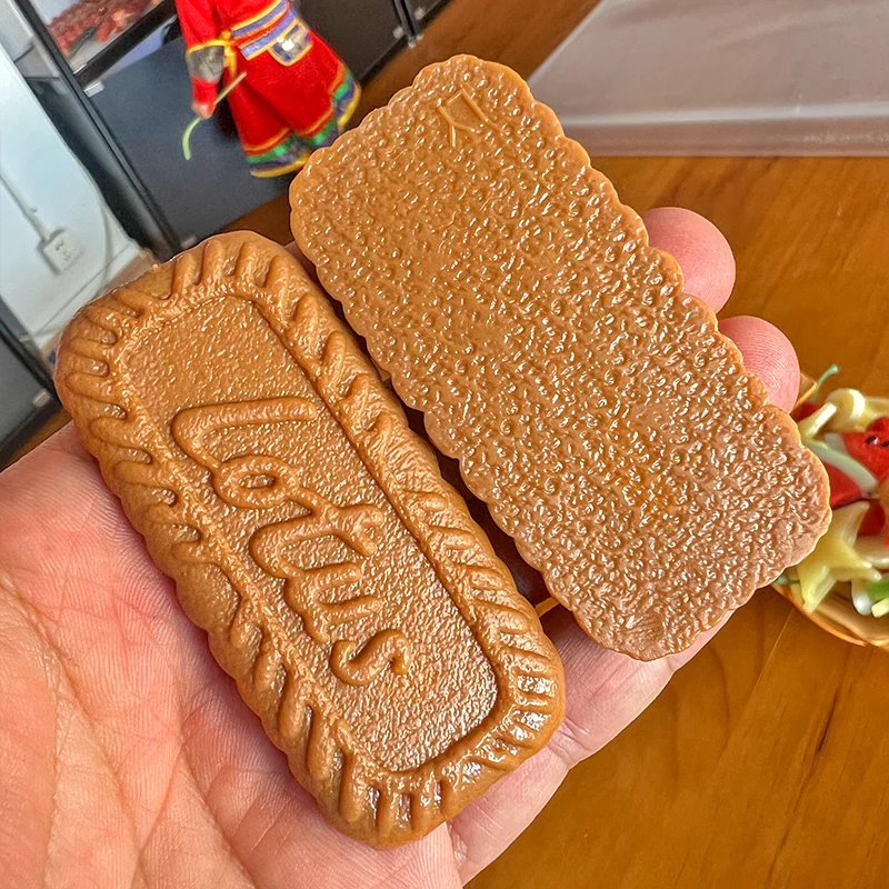 3Pcs Artificial Fake Cookies Simulation Realistic Biscuits Cracker Food Dessert Decoration Display Props Model food model food photography props kitchen food toys fake food prank toys