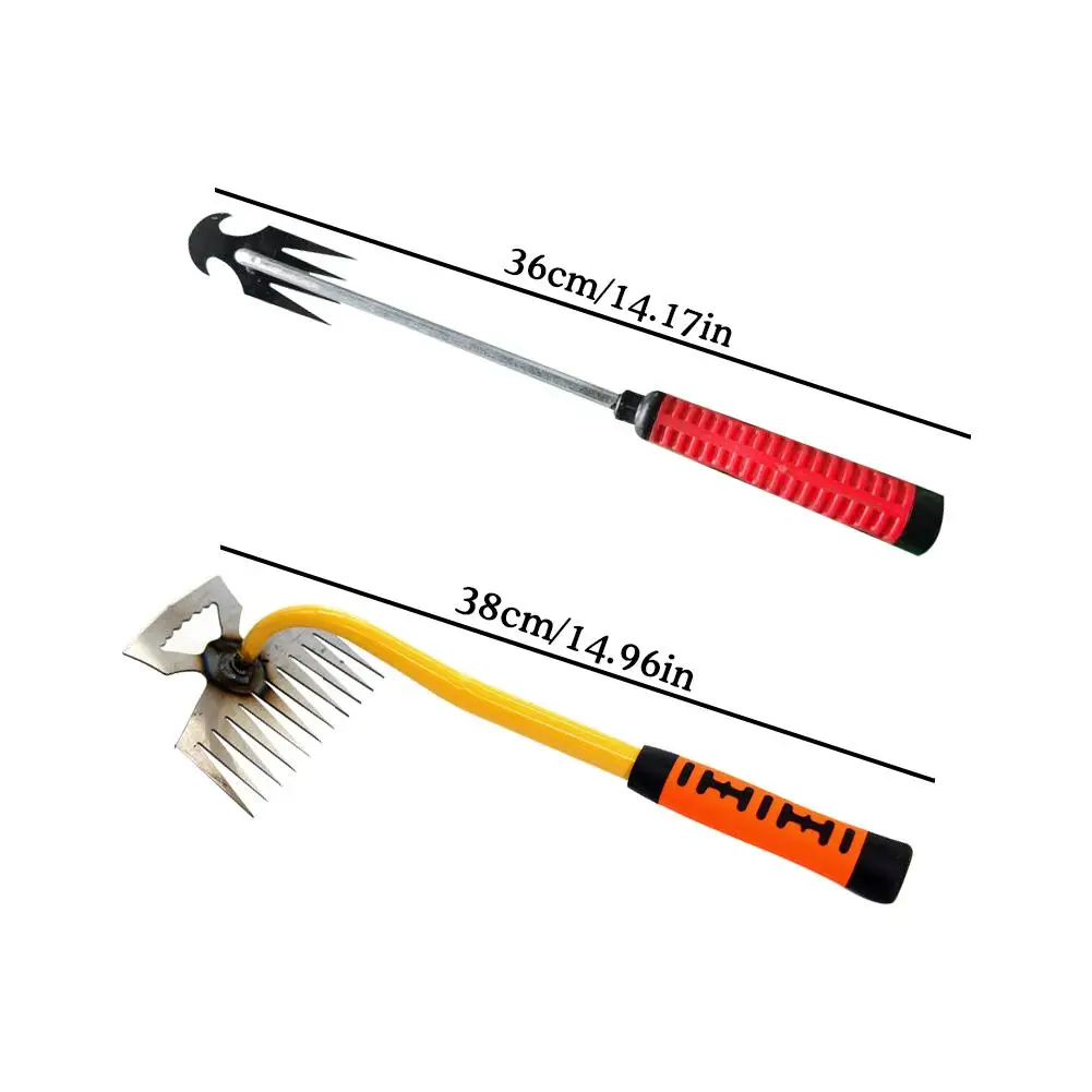Manual Garden Weeder Durable Weeding Removal Rake Cultivating Planting Agriculture Backyard Planting Cultivating Weeder Gar B1D0 portable weeder hand weeder weed puller tool weed puller garden rake
