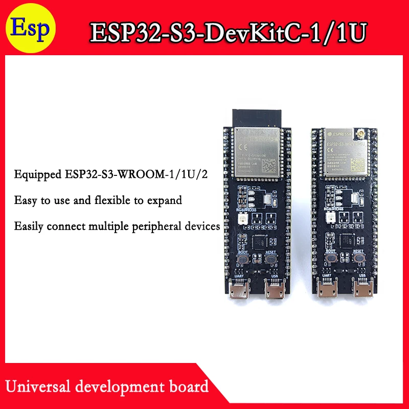 Printed Circuit Board ESP32-S3-DevKitC-1 ESP32 S3 DevKitC 1 ESP32-S3-DevKitC-1U Espressif ESP32-S3-WROOM-1 N8R2 N8R8 N32R8V development board