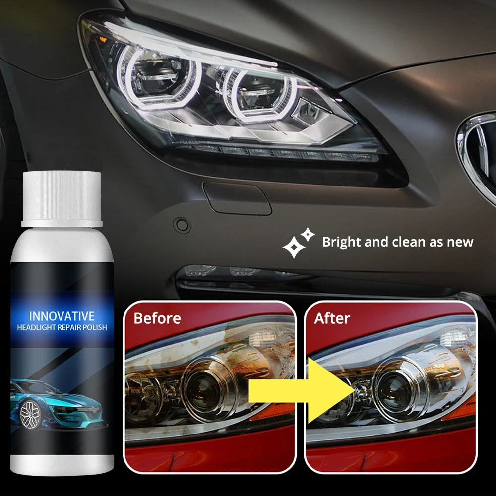 Auto Paint Coating Spray 50ml Car Headlight Repair Refurbished Liquid Kit Agent Head Light Renewal Polish Headlamp Fluid Wash Maintenance Paint