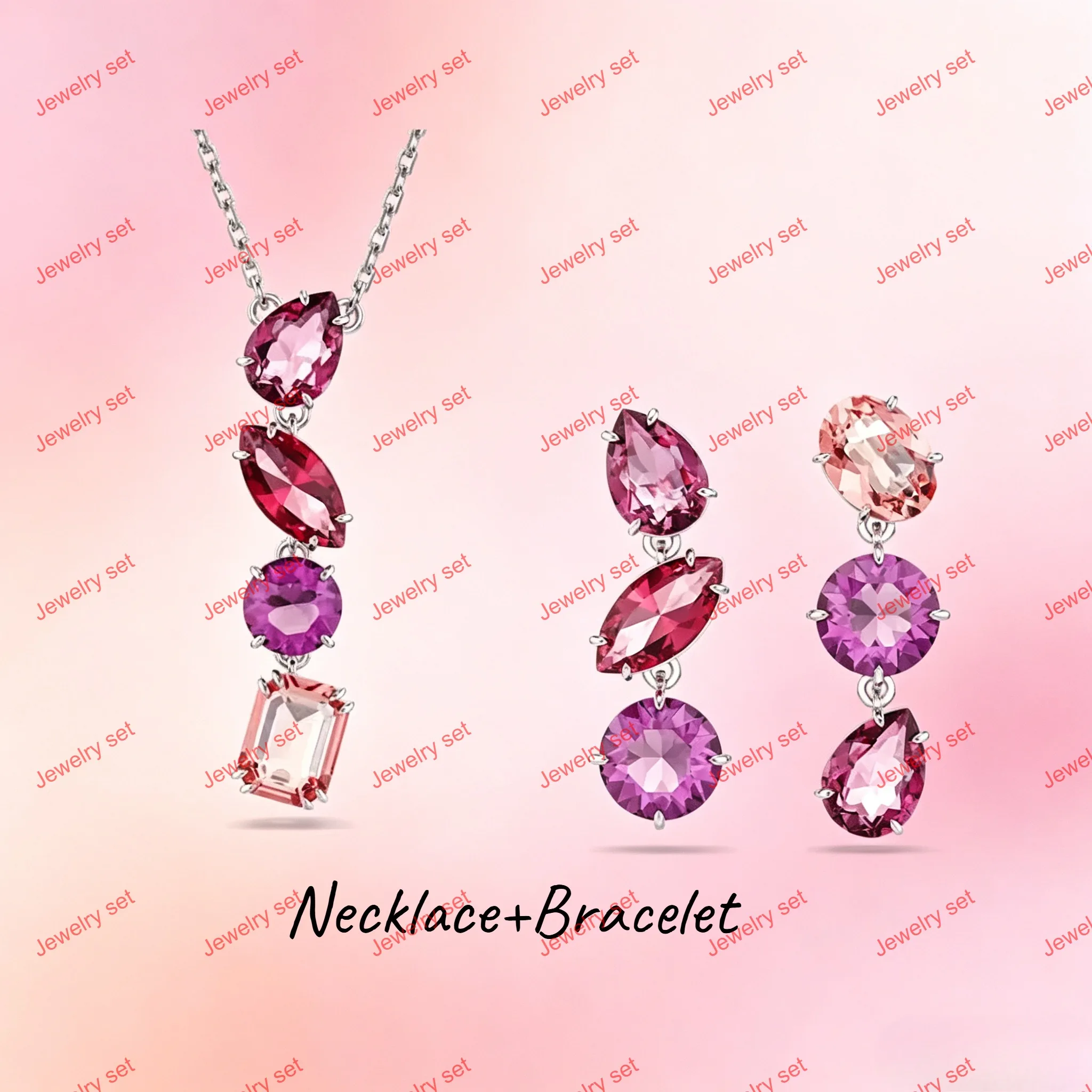 2026 High Quality Shiny Luxury Brand Fine Jewelry Sets Exquisite Fine Fashion Party Gifts for Women New Christmas Ornaments - 4
