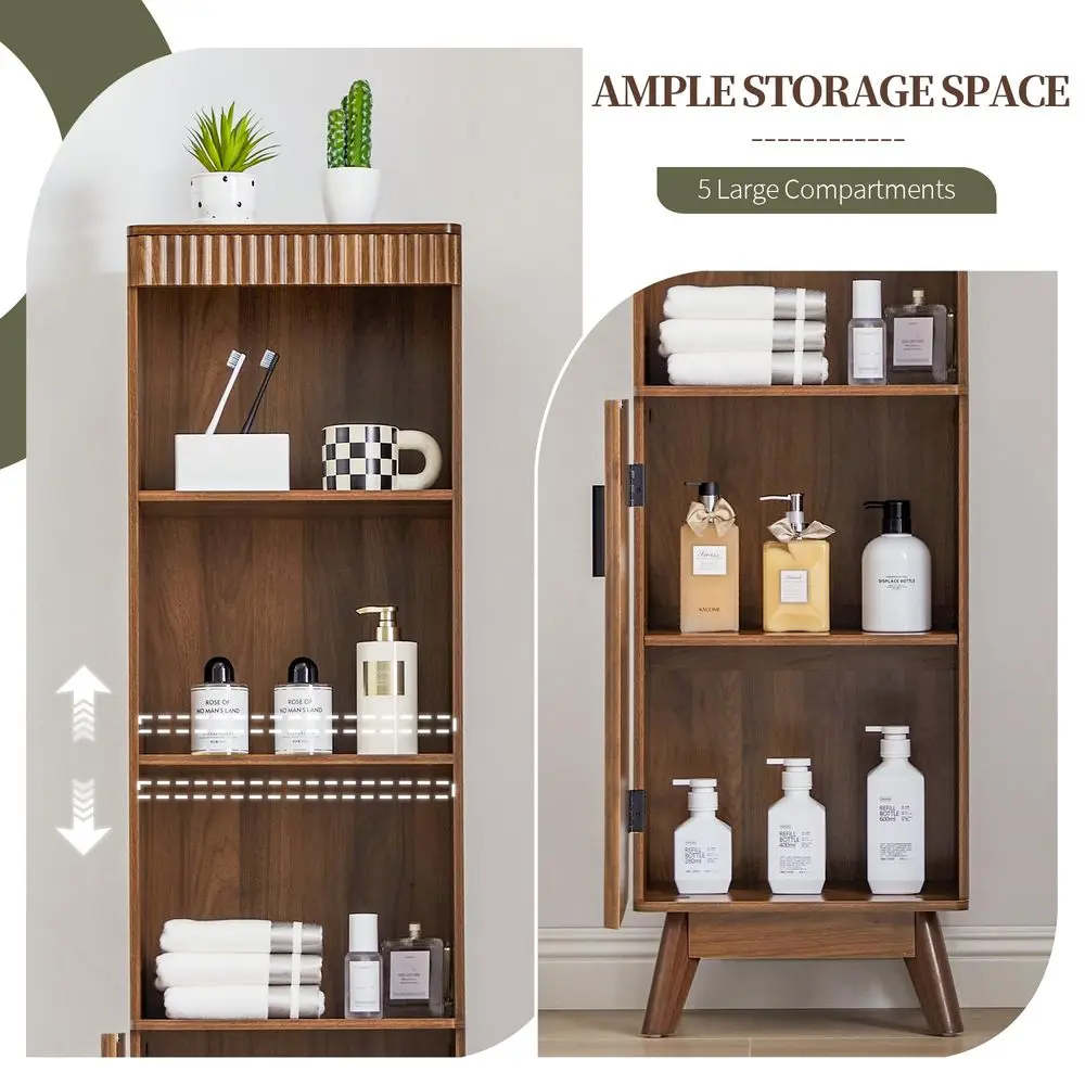 Slim Fluted Tower Cabinet 5