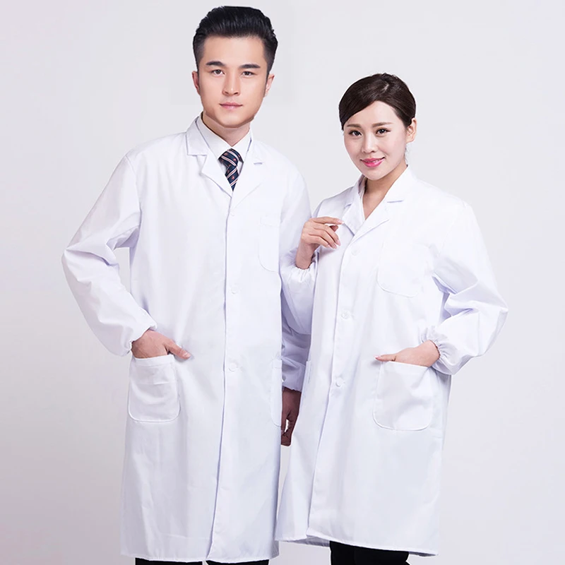 

Coat Laboratory College Chemistry Nurse Overalls White Coat Female Long-sleeved Doctor's Uniform Male Short-sleeved Doctor Lab