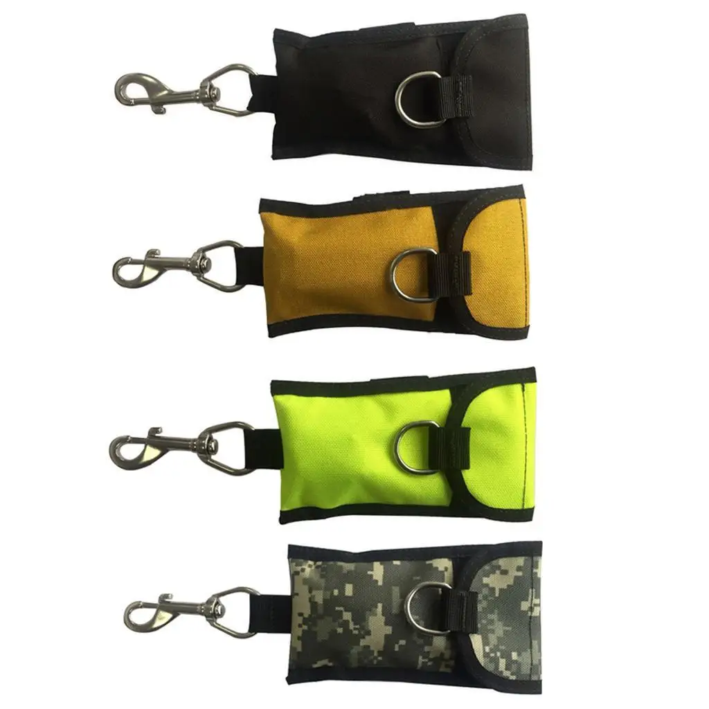 

Scuba Diving Single Reef Drift Hook Webbing Bolt Clip Storage Bag Black