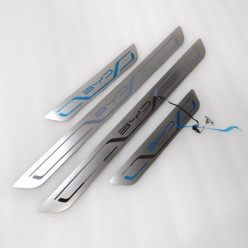 For BYD ATTO 3 Atto 3 car styling 4pcs Welcome Pedal Car Scuff Plate Pedal Door Sill Pathway Auto Parts Accessories