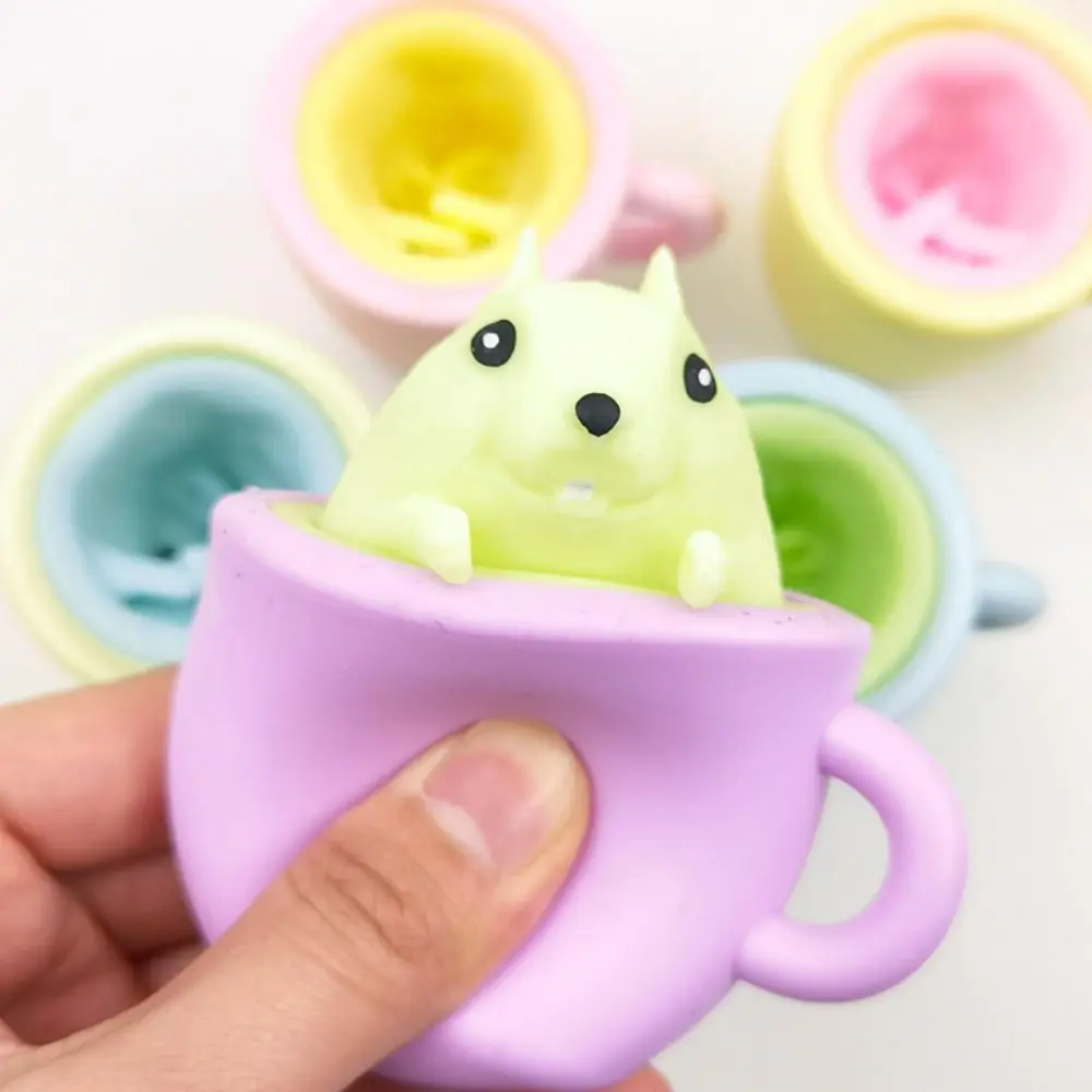 

Tea Cup Squirrel Pop Up Mouse and Cheese Cute Mouse and Cheese Cabbage Rabbit Random Color Cartoon Design Practical Jokes