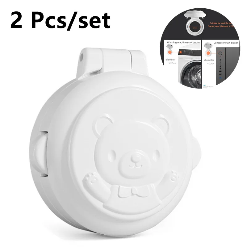 2 Pcs child safety lock kid safety electric switch button protection lock for automobile washing machine computer baby