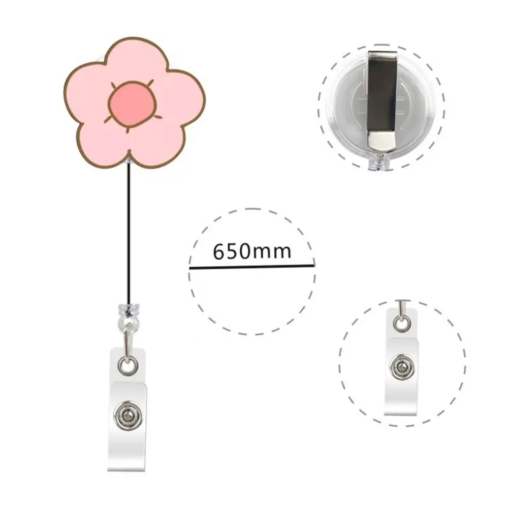 Pink ID Badge Holder Strawberry Retractable Badge Reel Clip Nurse Vertical  ID Protector for Office - AliExpress