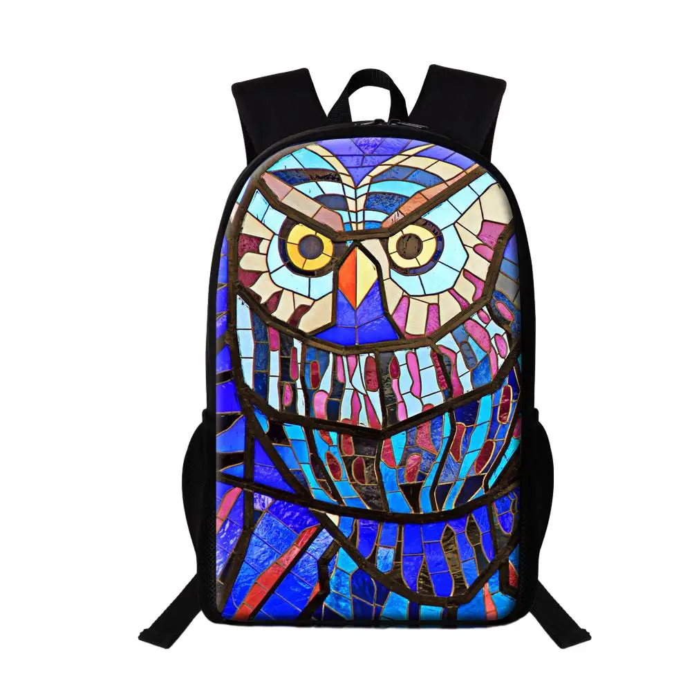 Parrot Flamingo Owl Animals Printing Children School Backpack 16 Inch Large Schoolbag For Primary Students Women Rucksack Rugtas