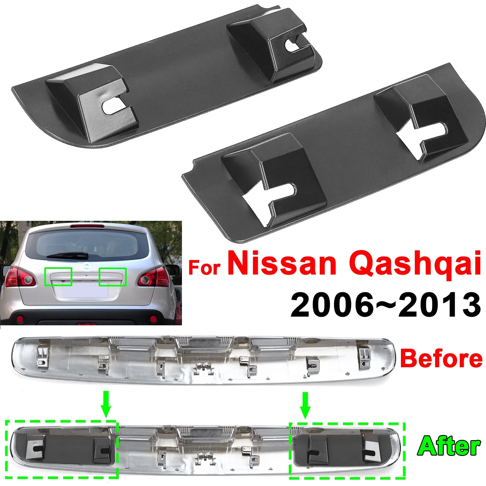 

Car Tailgate Boot Handle Repair Snapped Clip Kit Clips 2006 2007 2008 2009 -2013 90812JD20H 90812JD30H For Nissan Qashqai Dualis
