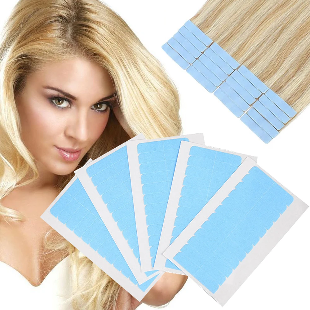 5Sheets 120Pcs Hair Extension Tape Adhesive Bonding Double Sided Strong Waterproof Tape For Hair Extension/Lace/Toupee