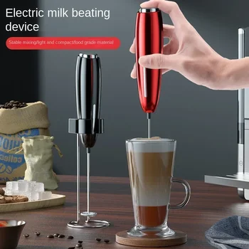 Handheld Milk Frother Kitchen Powerful Electric Foam Maker With Stand Battery Powered Foamer Blender Drink Mixer For Coffee 1