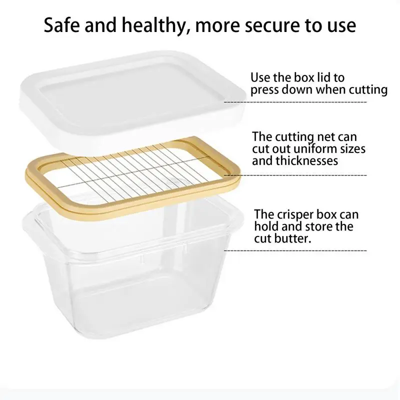 Butter Cutting Box Butter Cutter Refrigerator Crisper Sealed Keeper Container Box Multifunction Kitchen Storage Frills butter cutter utensil