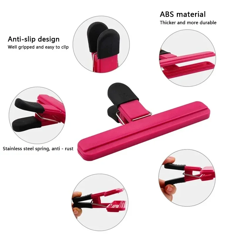 Sealing Clips Bag Clips Bread Bag Clips Kitchen Bag Clips Storage Bag Clips Portable Bag Clips Kitchen Storage Food Snack Seal Sealing Bag Clips Sealer Clamp Plastic Tool Kitchen Organization Accessories